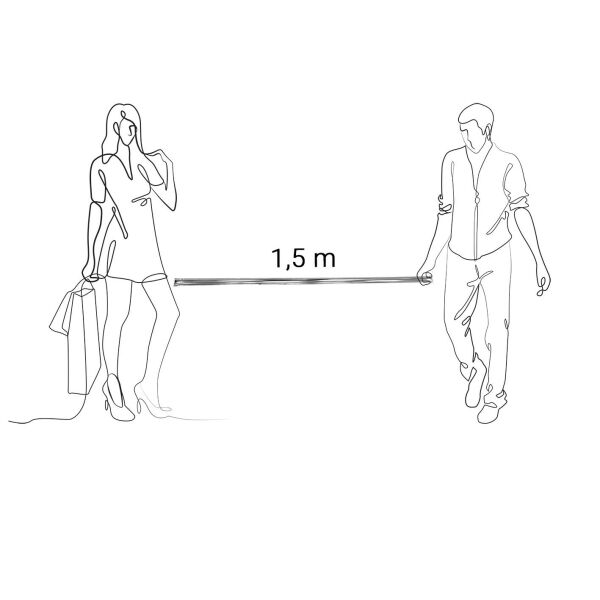 Afstandsstick "Distance", zelfopblaasbaar Afstandsstick "Distance", zelfopblaasbaar