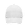 6 Panel Polyester Peach Cap white one size