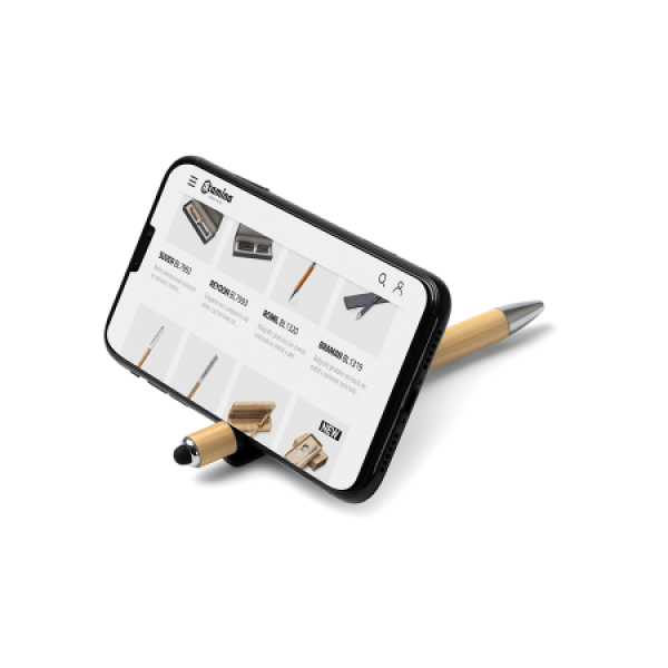 HETING Bamboe anti-stress balpen met spinner HETING Bamboe anti-stress balpen met spinner