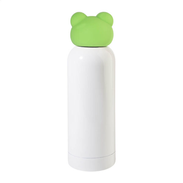 Kinderbeker dubbelwandig Dieren | Gerecycled RVS | 500 ml | Schoolbeker | Kikker | Wit-Groen Kinderbeker dubbelwandig Dieren | Gerecycled RVS | 500 ml | Schoolbeker | Kikker | Wit-Groen