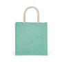 Shopper van jutecanvas - groot model Ice Mint One Size