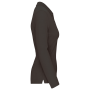 Damespolo lange mouwen Dark Grey L