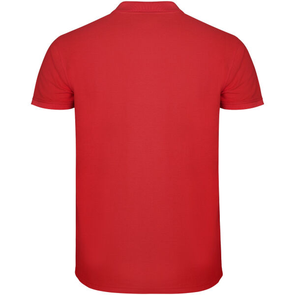 Star short sleeve men's polo - Red - 3XL