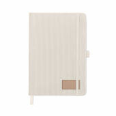 CORDI NOTE - A5 RPET corduroy notitieboek - Gebroken Wit