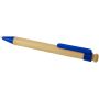 Rattan balpen van bamboe en gerecycled plastic (zwarte inkt) - Blauw
