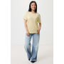 IQONIQ Yala dames lichtgewicht gerecycled katoen t-shirt, cream yellow (L)