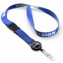 Afneembare polyester sublimatie badge‑reel keycord Afneembare polyester sublimatie badge‑reel keycord