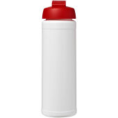 Baseline® Plus 750 ml sportfles met flipcapdeksel - Wit/Rood