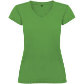 Victoria damesshirt met V-hals en korte mouwen - Tropical Green - 3XL