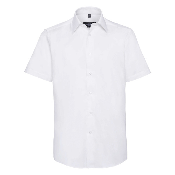 Men s short sleeve tailored Oxford shirt White XL