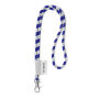 Polyester 2-kleurige koord-lanyard met full color label