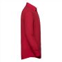 RUS Men LSL Tailored Polycot. Poplin Shirt, Classic Red, M