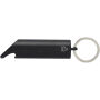 Flare led-lamp en flesopener van gerecycled aluminium met sleutelhanger - Zwart Flare led-lamp en flesopener van gerecycled aluminium met sleutelhanger - Zwart