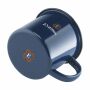 Retro Emaille Mok 350 ml - blauw/zwart