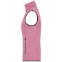 Ladies' Knitted Fleece Vest pink melange/off white S Ladies' Knitted Fleece Vest pink melange/off white S