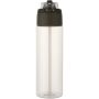 Theron 700 ml RCS-waterfles van gerecycled plastic met een deksel met dubbele functie en een uitklapbaar rietje - Bosgroen Theron 700 ml RCS-waterfles van gerecycled plastic met een deksel met dubbele functie en een uitklapbaar rietje - Bosgroen