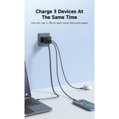 Urban Vitamin Mendocino 65W GaN lader, uittrekbare kabel, zwart