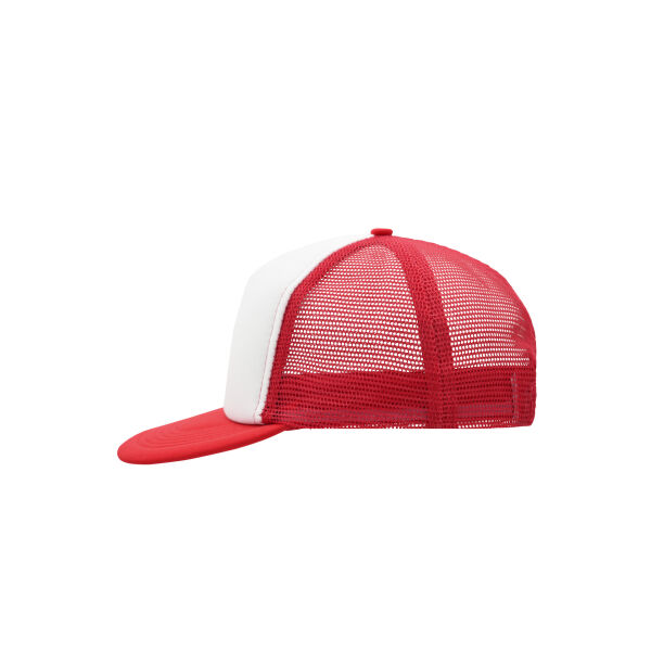 5 Panel Flat Peak Cap white/red one size 5 Panel Flat Peak Cap white/red one size