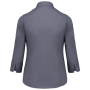 Overhemd in onderhoudsvriendelijk polykatoen-popeline 3/4-mouwen dames Urban Grey 3XL