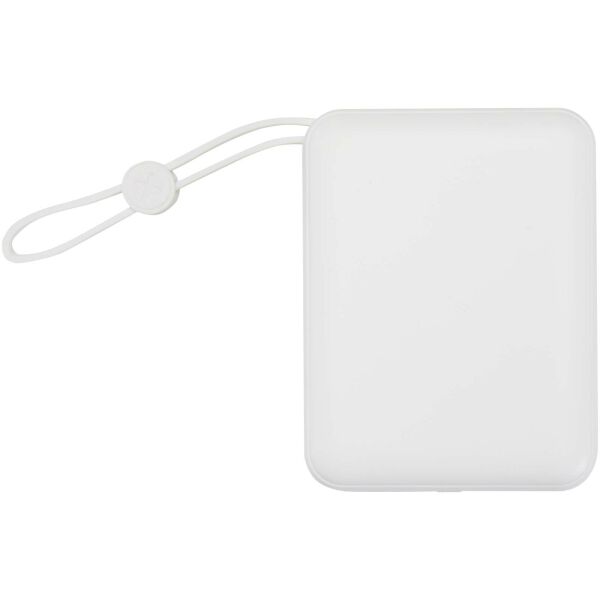 Acrux tabletpowerbank van 10.000 mAh 35 W met ingebouwde Type-C kabel van gerecycled plastic - Wit Acrux tabletpowerbank van 10.000 mAh 35 W met ingebouwde Type-C kabel van gerecycled plastic - Wit