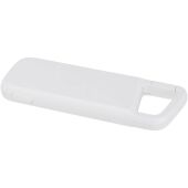 Alkes waterbestendige powerbank van 5000 mAh 12 W van gerecycled plastic met karabijnhaak - Wit Alkes waterbestendige powerbank van 5000 mAh 12 W van gerecycled plastic met karabijnhaak - Wit