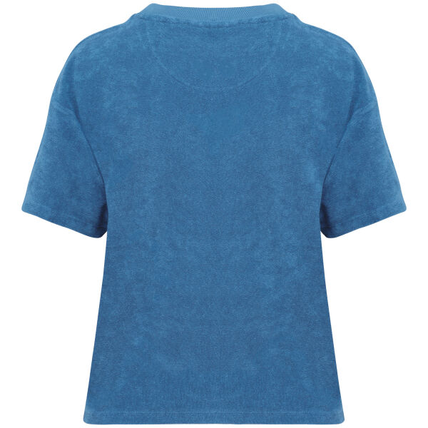Ecologisch badstof dames-T-shirt Riviera Blue XL