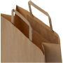 Papieren tas 80-90 g/m2 gemaakt van kraftpapier met platte handgrepen - M - Kraft bruin