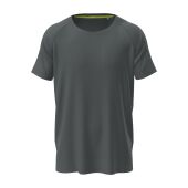 Stedman T-shirt Raglan Mesh Active-Dry SS for him Cool Gray 11C Slate Grey-XL