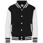 Just Hoods - Kids´ Varsity Jacket jet black / white 12-13 Y
