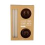 JENS Living Giftset Kandelaar + Kaars Bruin /2