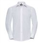 RUS Men LSL Tailored Polycot. Poplin Shirt, White, 4XL