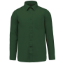 Overhemd in onderhoudsvriendelijk polykatoen-popeline heren Forest Green XS