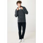 IQONIQ Abisko gerecycled katoen hoodie met rits, heather anthracite (XXS)