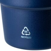 ?Gerecycled roestvrijstalen dubbelwandige drinkbeker (175 ml) Oli zwart