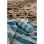 VINGA Lagoa GRS strandhanddoek, lichtblauw, wit