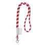 Polyester 2-kleurige koord-lanyard met full color label