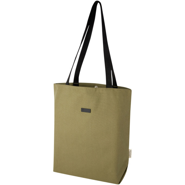 Joey GRS recycled canvas versatile tote bag 14L - Olive