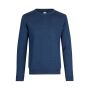 SEVEN SEAS The knit | o-neck - Blauw gemêleerd, 3XL
