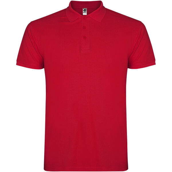 Star short sleeve kids polo - Red - 3/4