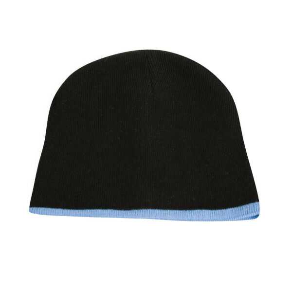 Soft Feel Cuffless Reversible Beanie - Black/Yellow - One Size Soft Feel Cuffless Reversible Beanie - Black/Yellow - One Size