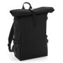 Block Roll-Top Backpack - Black/Black - One Size