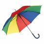 Automatisch te openen paraplu DISCO blauw, geel, groen, rood