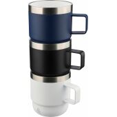 Gerecycled roestvrijstalen dubbelwandige drinkbeker (180 ml) Lilia zwart Gerecycled roestvrijstalen dubbelwandige drinkbeker (180 ml) Lilia zwart