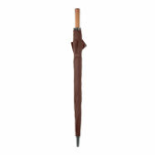 RAYNA - 27" auto paraplu houten greep - Bruin
