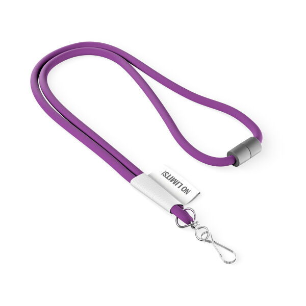 Polyester 2-kleurige koord-lanyard met full color label Polyester 2-kleurige koord-lanyard met full color label