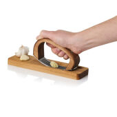 AdHoc RoccaAlio Knoflookpers met snijplank, bruin