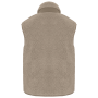 Ecologische uniseks bodywarmer van sherpa Wet Sand / Driftwood XXL