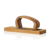 AdHoc RoccaAlio Knoflookpers met snijplank, bruin