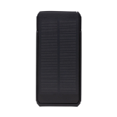 Skywave RCS gerecycled plastic zonne-powerbank 10000 mAh, zwart