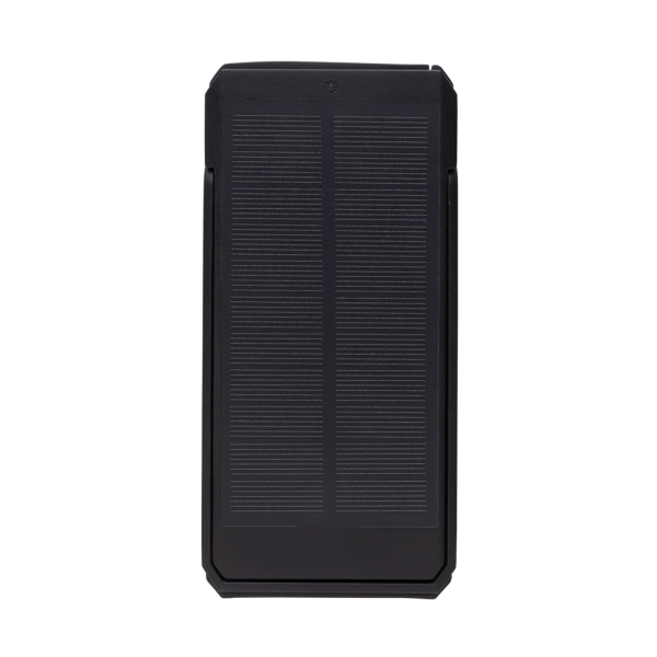 Skywave RCS gerecyclede kunststof zonne-powerbank 10000 mAh, zwart